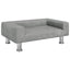 hundeseng 70x45x26,5 cm velour lysegrå
