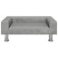 hundeseng 70x45x26,5 cm velour lysegrå
