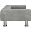 hundeseng 70x45x26,5 cm velour lysegrå
