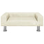 hundeseng 70x45x26,5 cm velour cremefarvet
