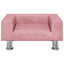 hundeseng 50x40x26,5 cm velour lyserød