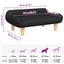 hundeseng 70x40x24 cm stof sort
