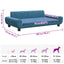 hundeseng 100x54x33 cm velour blå