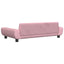 hundeseng 100x54x33 cm velour lyserød