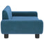 hundeseng 70x45x33 cm velour blå