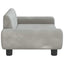 hundeseng 70x45x33 cm velour lysegrå