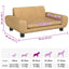 hundeseng 70x45x33 cm velour brun