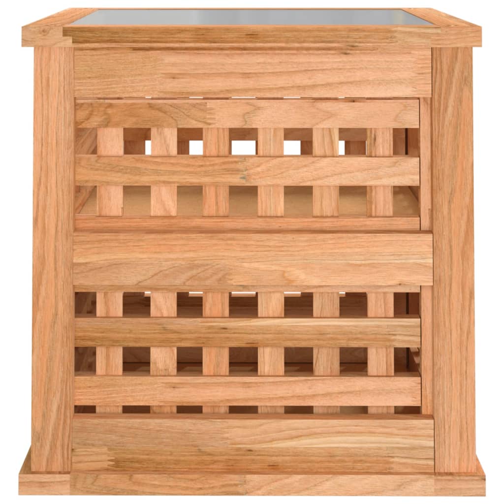 sengeborde 2 stk. 34x34x34 cm massivt valnøddetræ