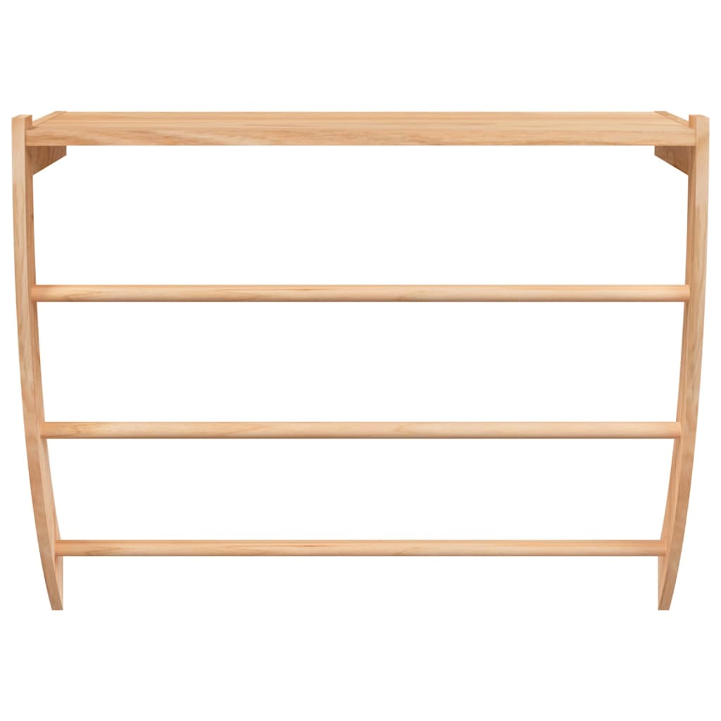 håndklædeholder 60x25,5x49 cm massivt valnøddetræ