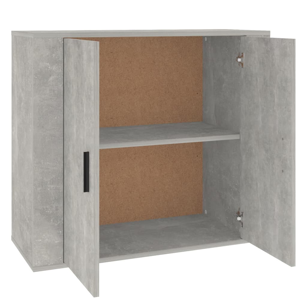 skænk 80x33x70 cm konstrueret træ betongrå