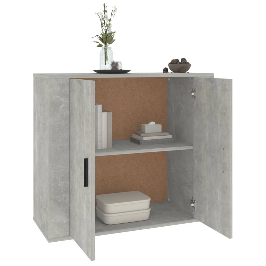 skænk 80x33x70 cm konstrueret træ betongrå