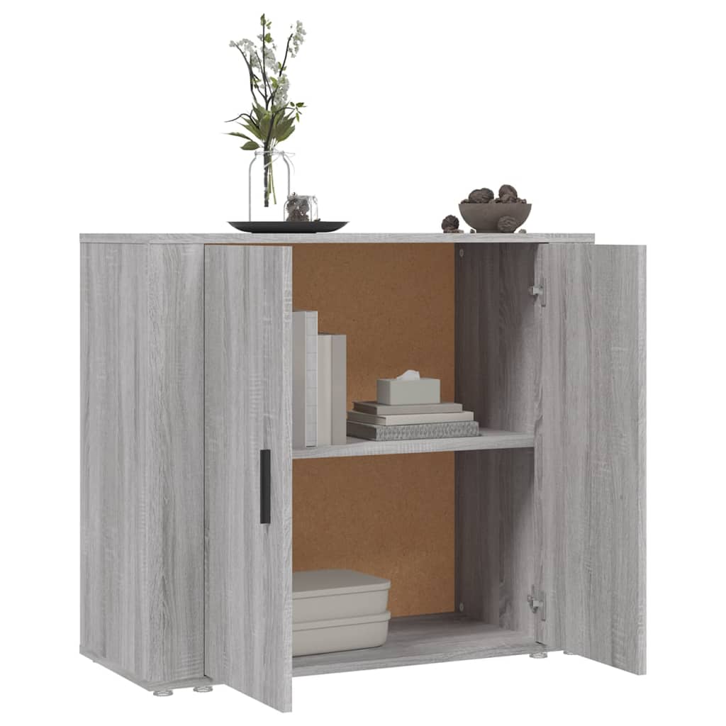 skænk 80x33x70 cm konstrueret træ grå sonoma-eg