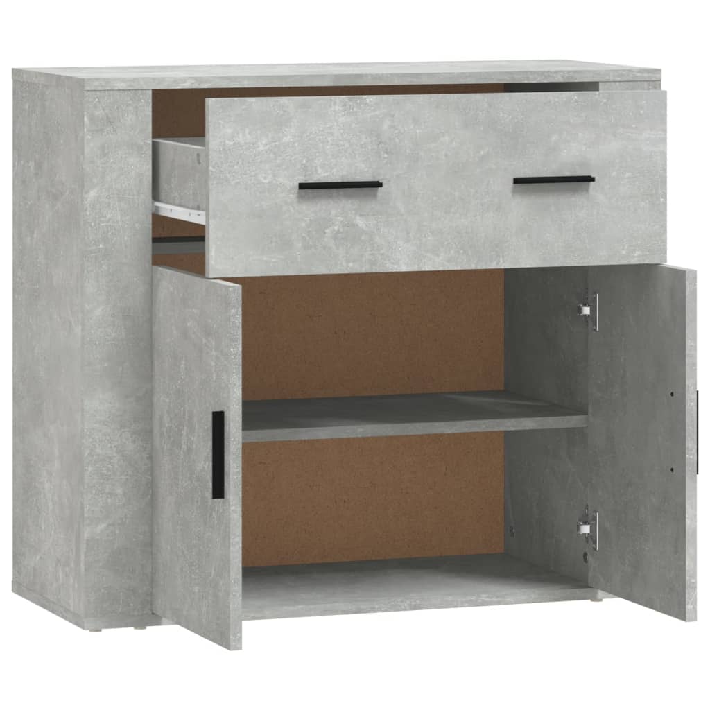 skænk 80x33x70 cm konstrueret træ betongrå
