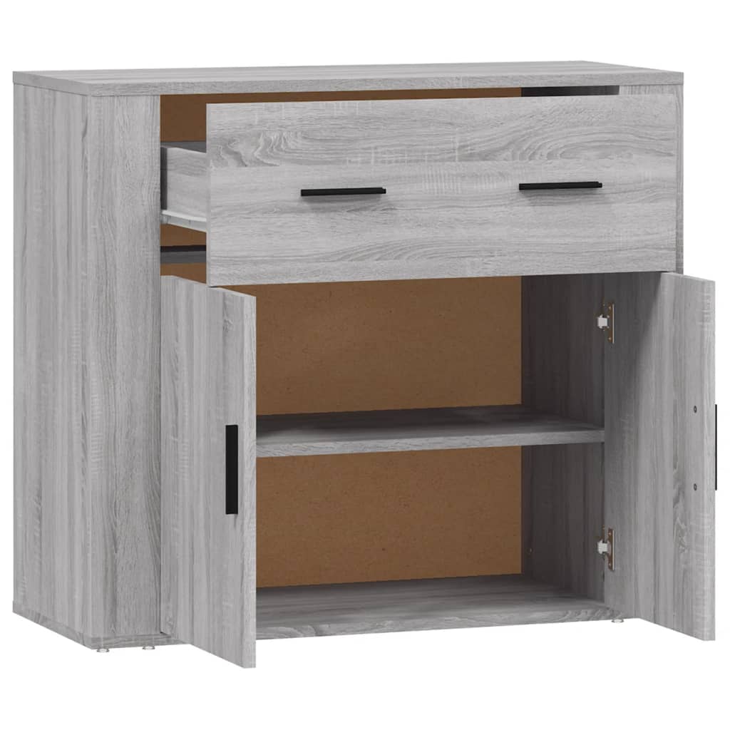skænk 80x33x70 cm konstrueret træ grå sonoma-eg