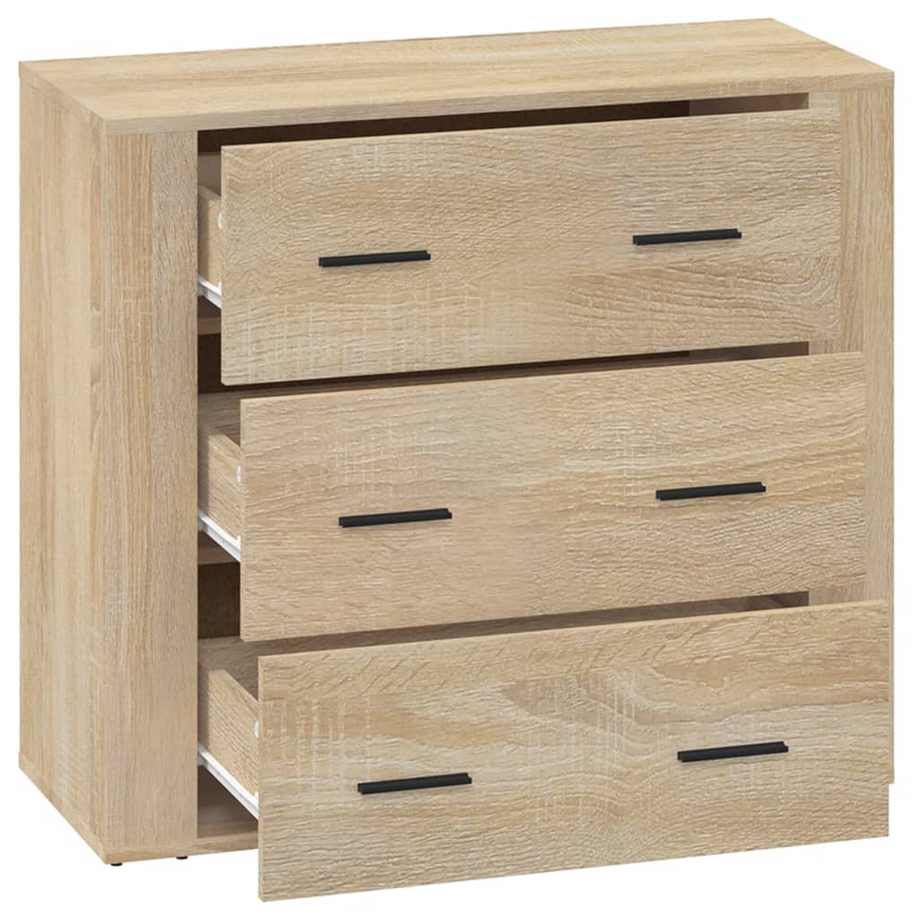 skænk 80x33x70 cm konstrueret træ sonoma-eg