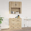 vægskab 80x33x80 cm konstrueret træ sonoma-eg