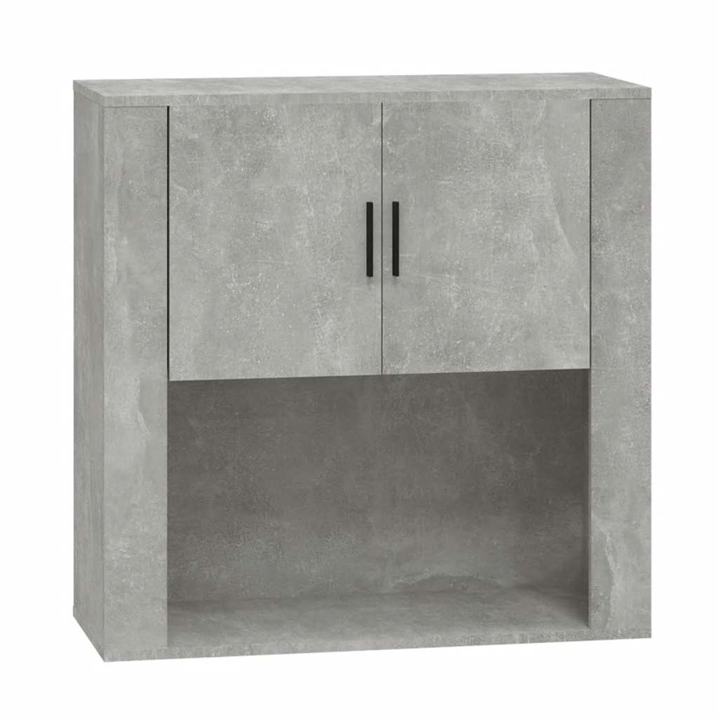 vægskab 80x33x80 cm konstrueret træ betongrå