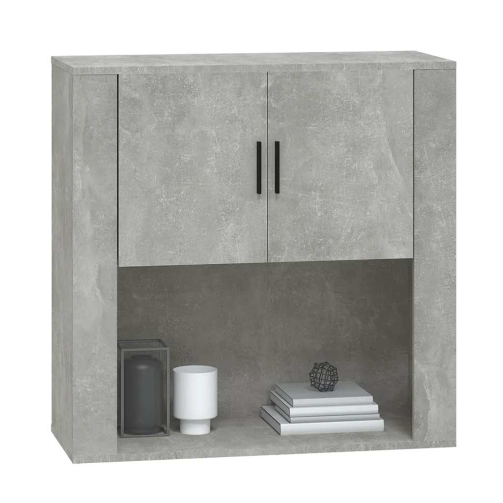 vægskab 80x33x80 cm konstrueret træ betongrå