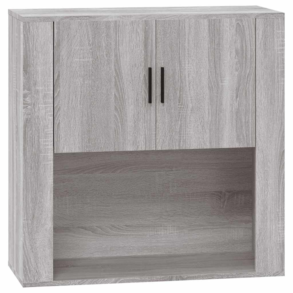 vægskab 80x33x80 cm konstrueret træ grå sonoma-eg