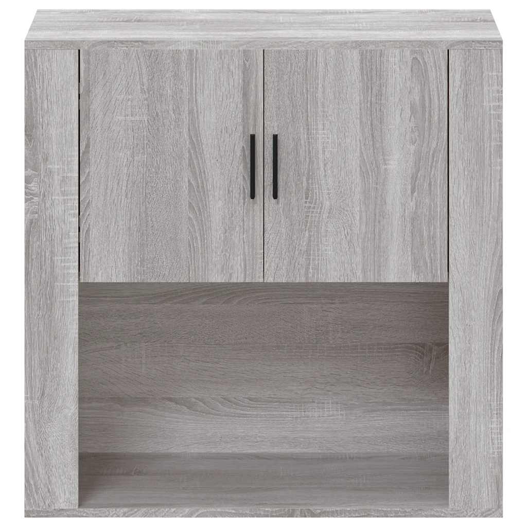 vægskab 80x33x80 cm konstrueret træ grå sonoma-eg