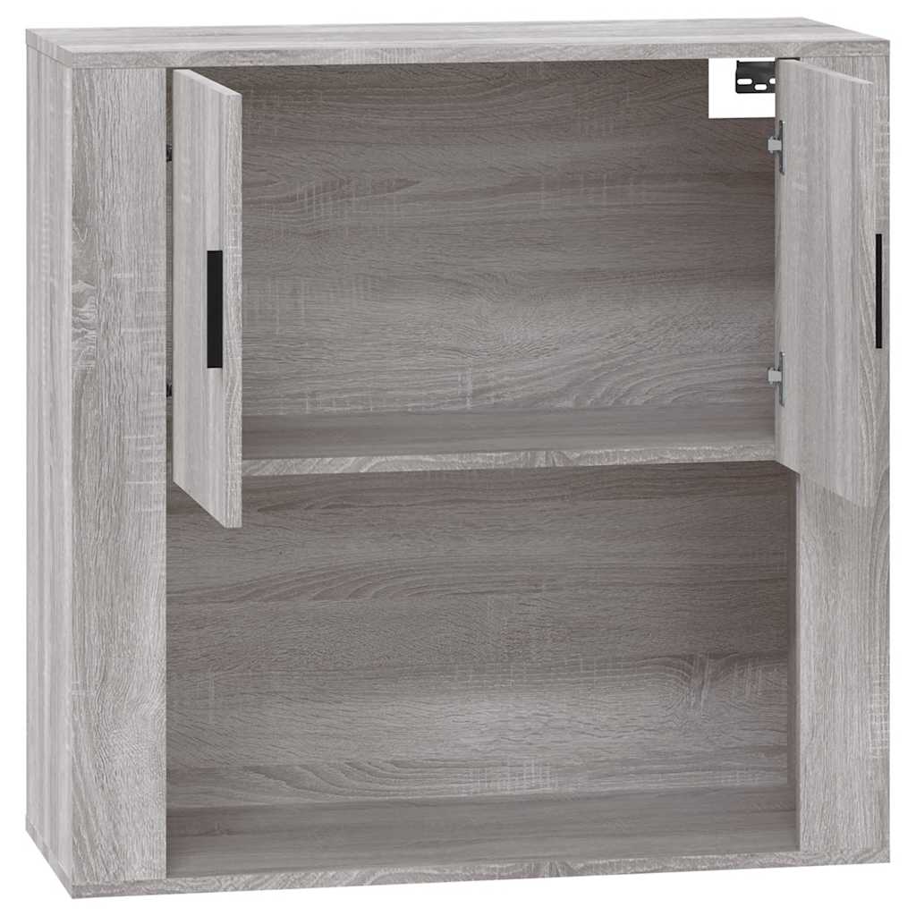 vægskab 80x33x80 cm konstrueret træ grå sonoma-eg