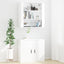 vægskab 80x33x80 cm konstrueret træ hvid