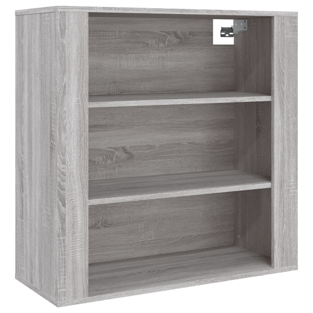 vægskab 80x33x80 cm konstrueret træ grå sonoma-eg