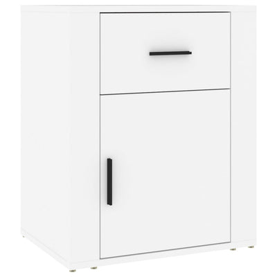 sengebord 50x36x60 cm konstrueret træ hvid