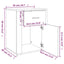 sengebord 50x36x60 cm konstrueret træ hvid