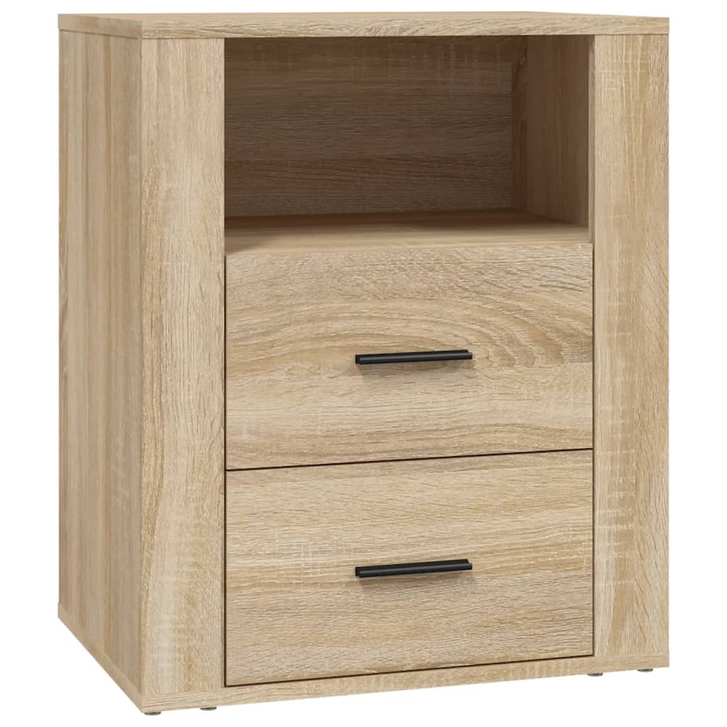 sengebord 50x36x60 cm konstrueret træ Sonoma egetræsfarve