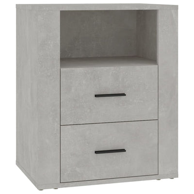 sengebord 50x36x60 cm konstrueret træ betongrå
