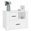 sengebord 60x36x45 cm konstrueret træ hvid