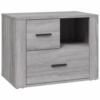 sengebord 60x36x45 cm konstrueret træ grå sonoma-eg