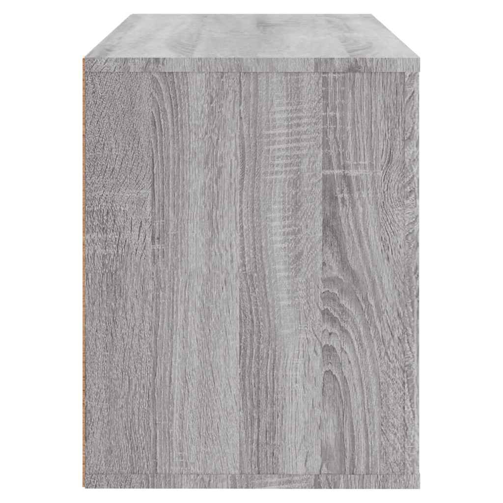 skoskab 80x35x45 cm konstrueret træ grå sonoma-eg