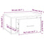 væghængt sengebord 50x36x25 cm grå sonoma-eg