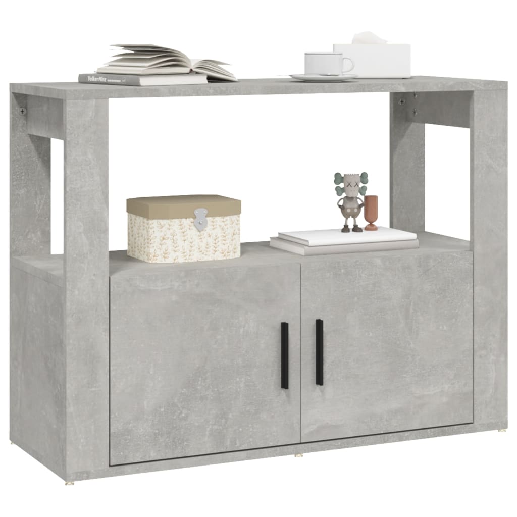 skænk 80x30x60 cm konstrueret træ betongrå