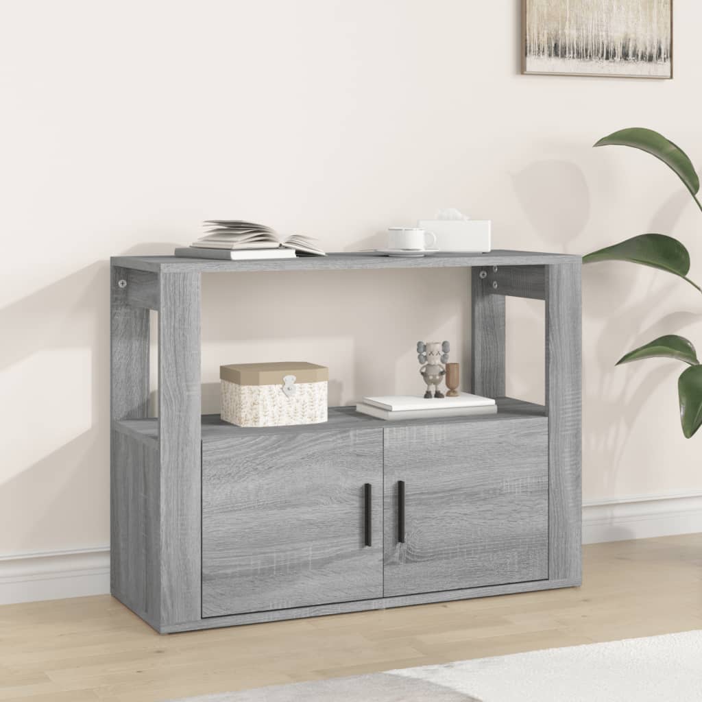 skænk 80x30x60 cm konstrueret træ grå sonoma-eg