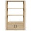 skænk 80x30x119,5 cm konstrueret træ sonoma-eg