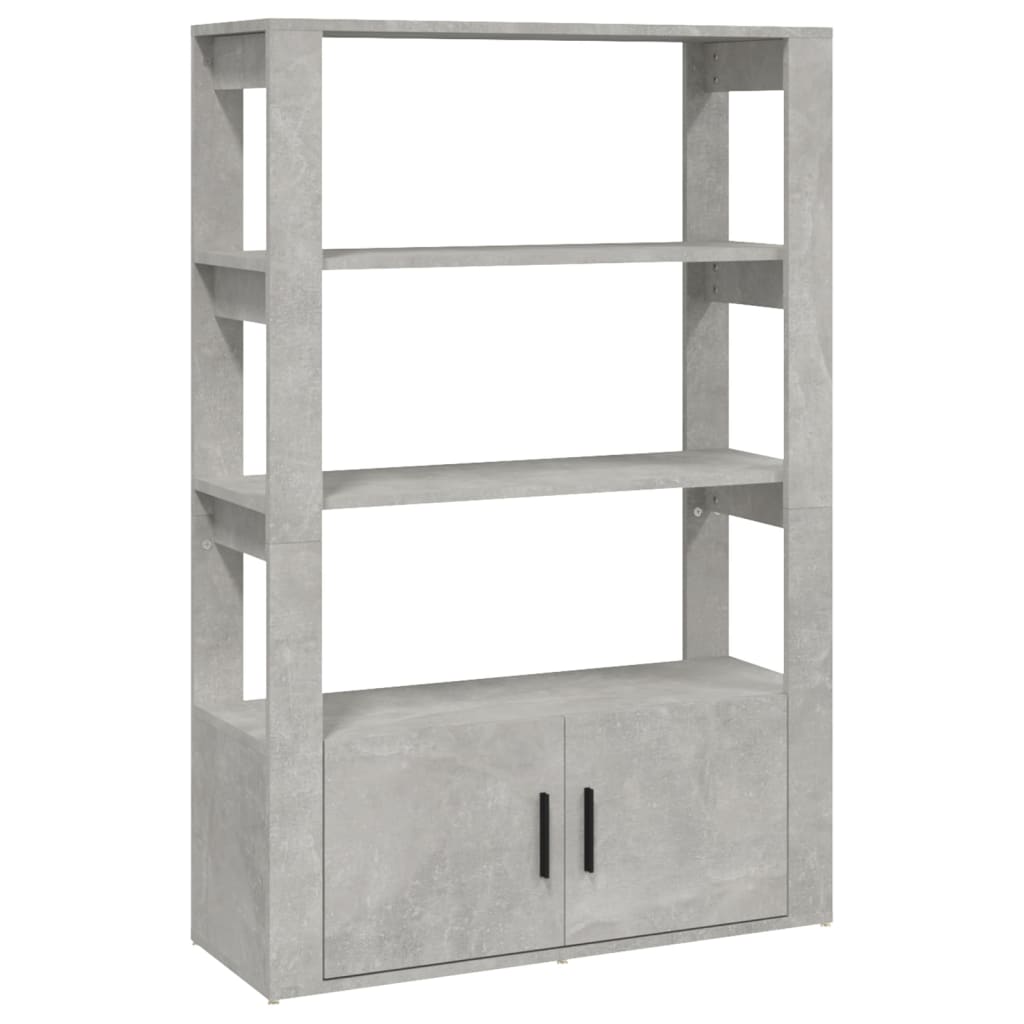 skænk 80x30x119,5 cm konstrueret træ betongrå