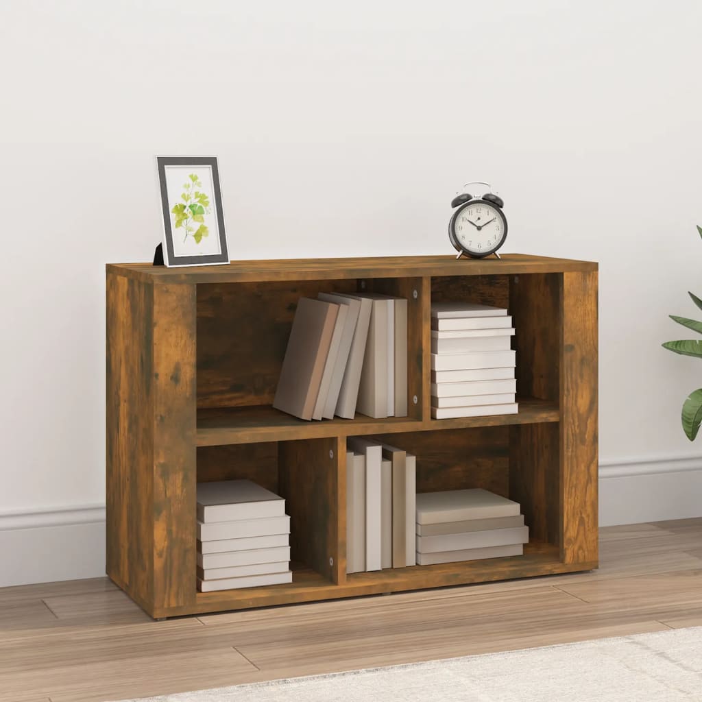 skænk 80x30x54 cm konstrueret træ røget egetræsfarve