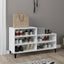skoreol 102x36x60 cm konstrueret træ hvid højglans