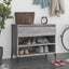 skoskab 102x36x60 cm konstrueret træ grå sonoma-eg