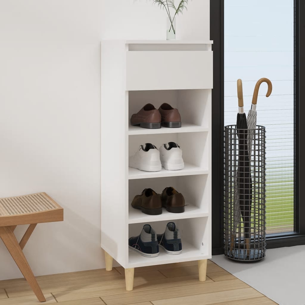 skoreol 40x36x105 cm konstrueret træ hvid