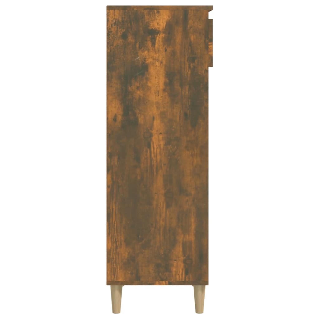 skoskab 40x36x105 cm konstrueret træ røget egetræsfarve