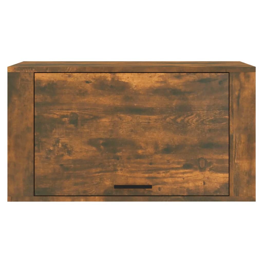 væghængt skoskab 70x35x38 cm massivt fyrretræ træ røget egetræ