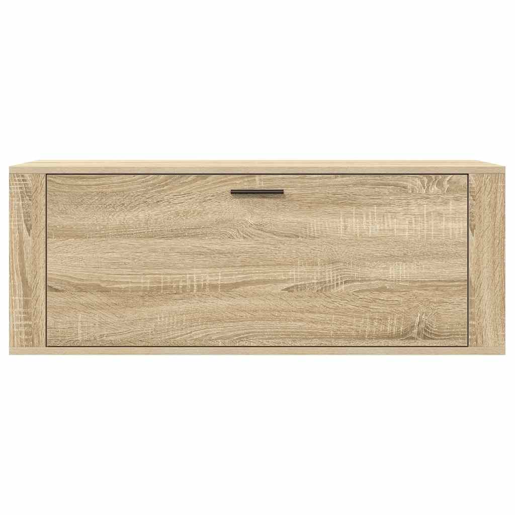 væghængt skoskab 100x35x38 cm konstrueret træ Sonoma-eg