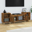 tv-bord 160x35x55 cm konstrueret træ røget egetræsfarve