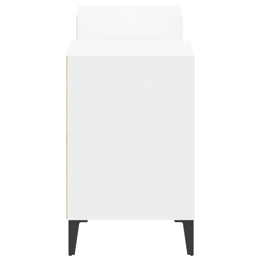 tv-bord 160x35x55 cm konstrueret træ hvid