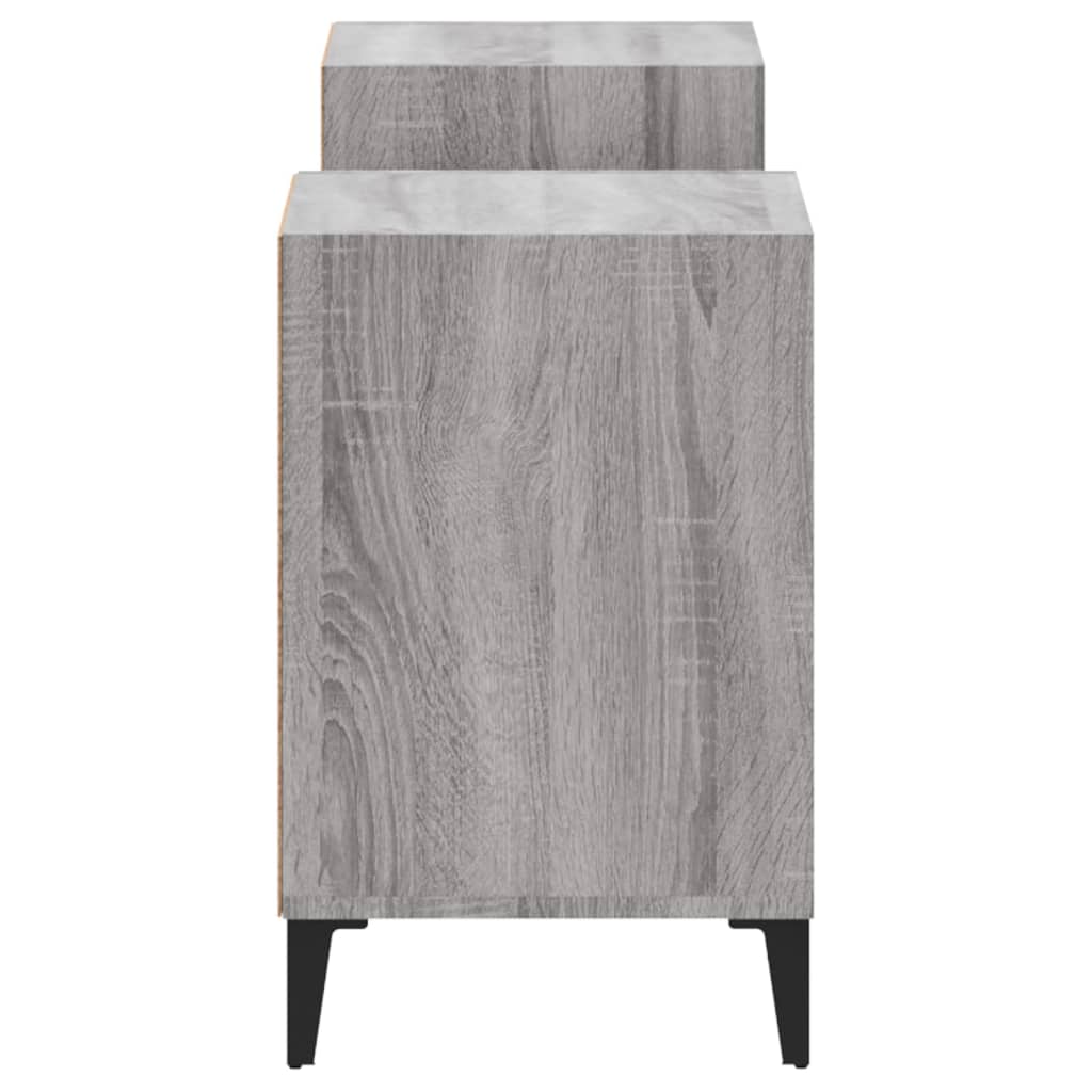 tv-bord 160x35x55 cm konstrueret træ grå sonoma-eg