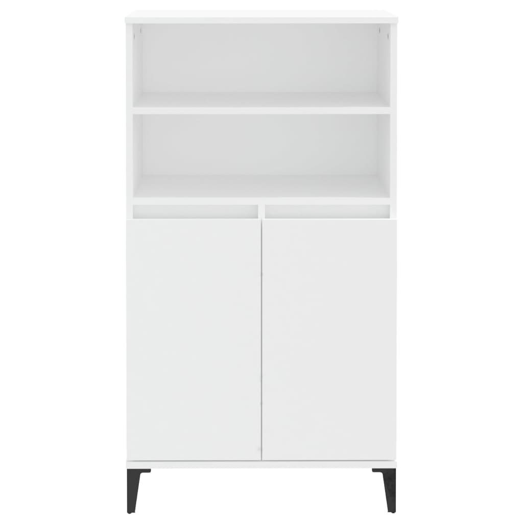skab 60x36x110 cm konstrueret træ hvid